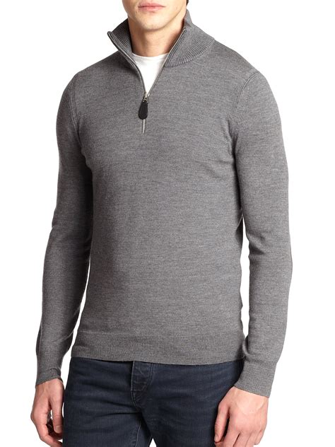 men burberry sweater|Burberry men's half zip pullover.